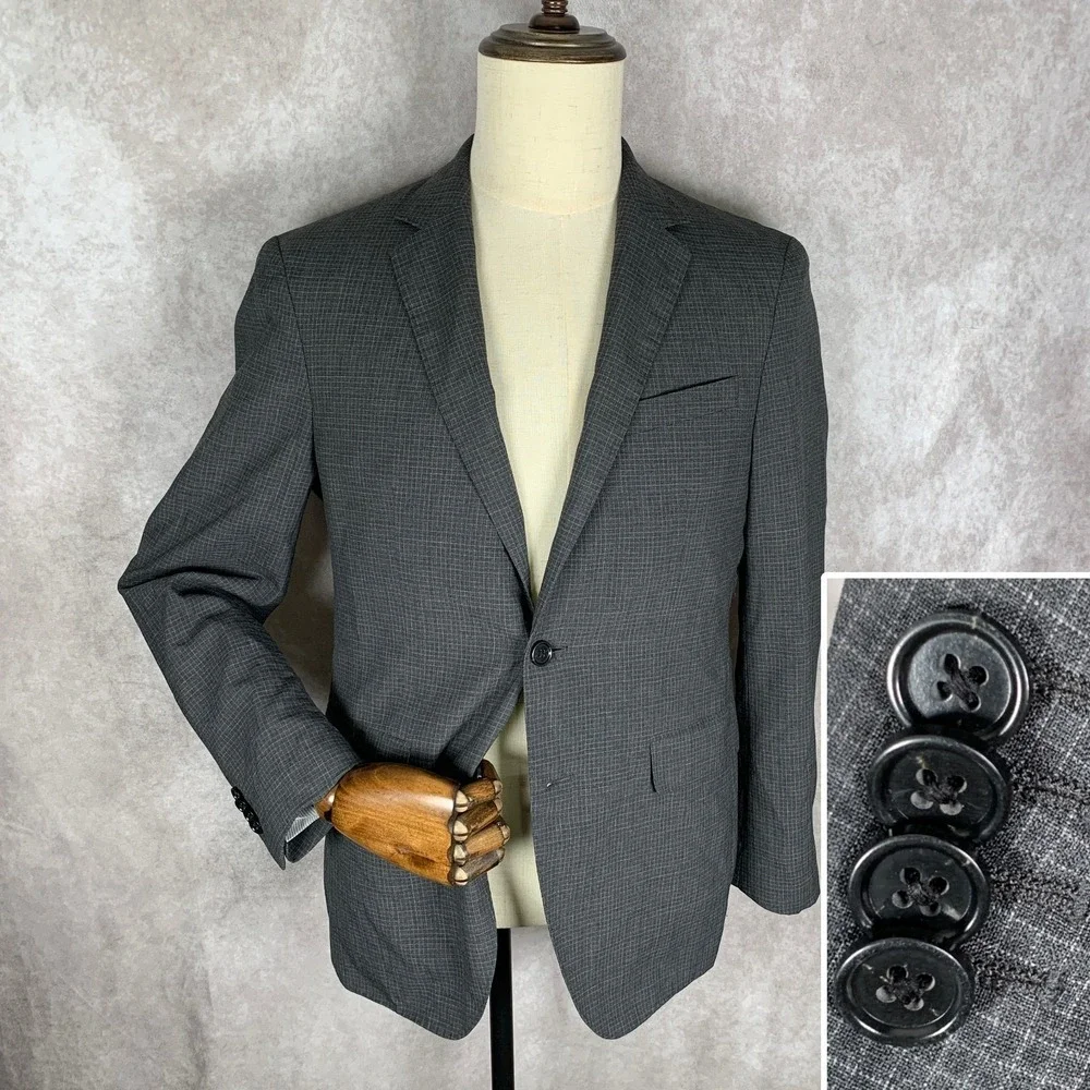 Banana Republic Blazer Jacket Men 38S Slim Smart Weight Performance Sport Coat